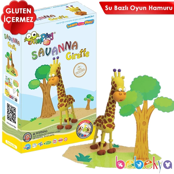 Jumping Clay Kendi Oyuncağını Kendin Yap Modelleme Oyun Hamuru Seti Zürafa