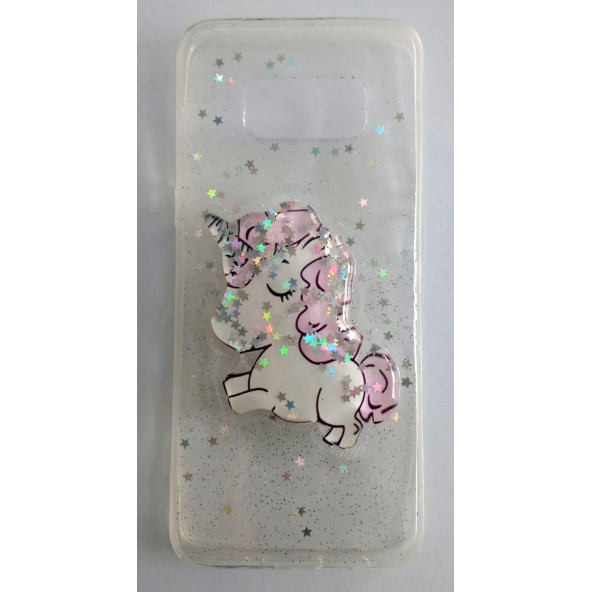 Samsung Galaxy S8 Kabartmalı Şeffaf Slikon Lüks Kılıf ürün görseli 1