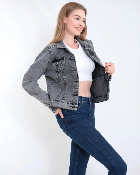 Kadın Yeni Model Kot Ceket 3356 - 2
