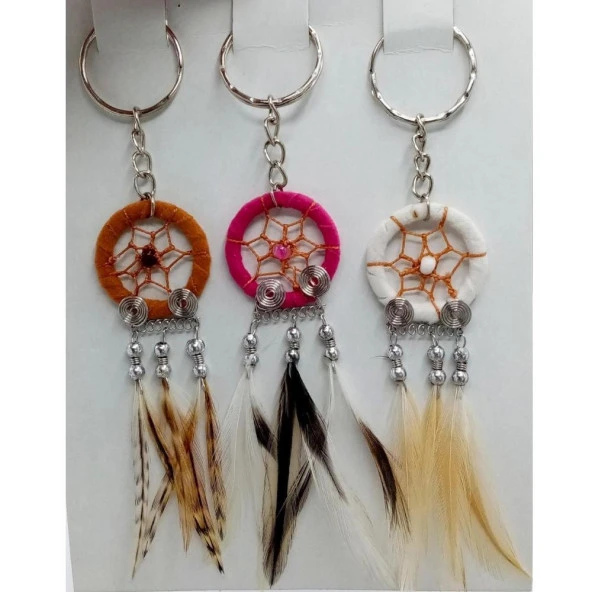 Dream Catcher Düş Kapanı Üç Renk Anahtarlık Hediye Paketi ürün görseli