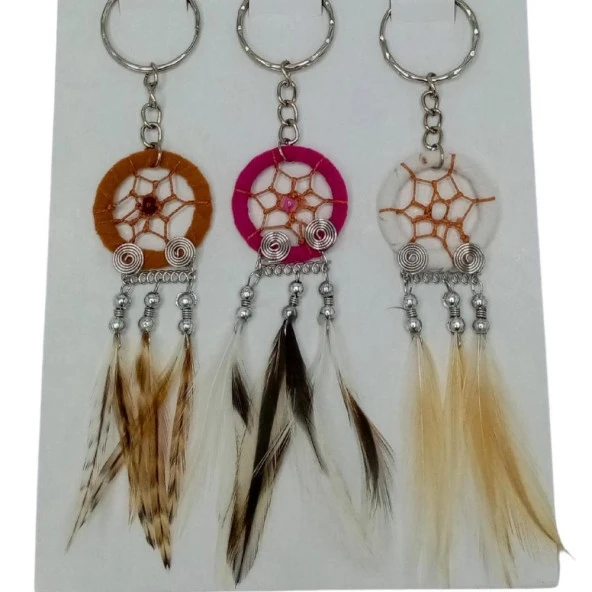 Dream Catcher Düş Kapanı Üç Renk Anahtarlık Hediye Paketi - Resim 4