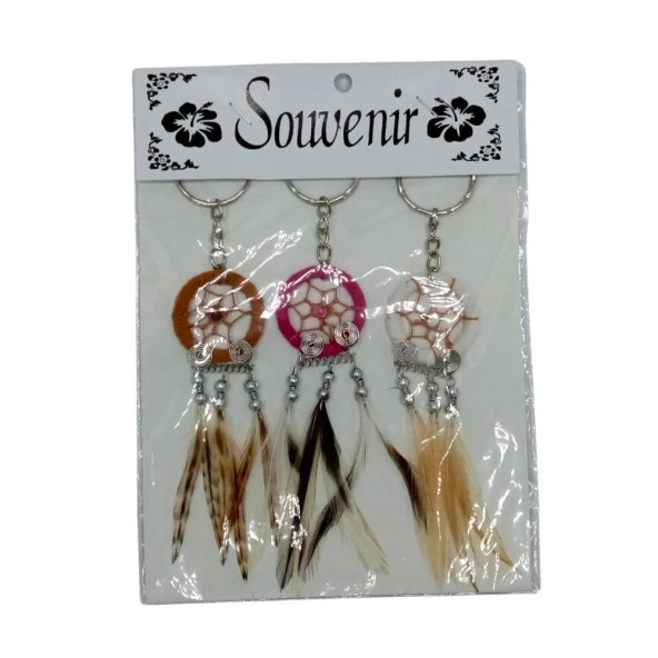 Dream Catcher Düş Kapanı Üç Renk Anahtarlık Hediye Paketi - Resim 5