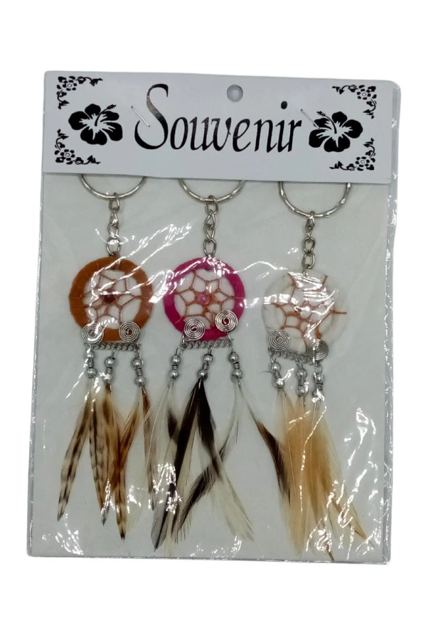 Dream Catcher Düş Kapanı Üç Renk Anahtarlık Hediye Paketi - Resim 9