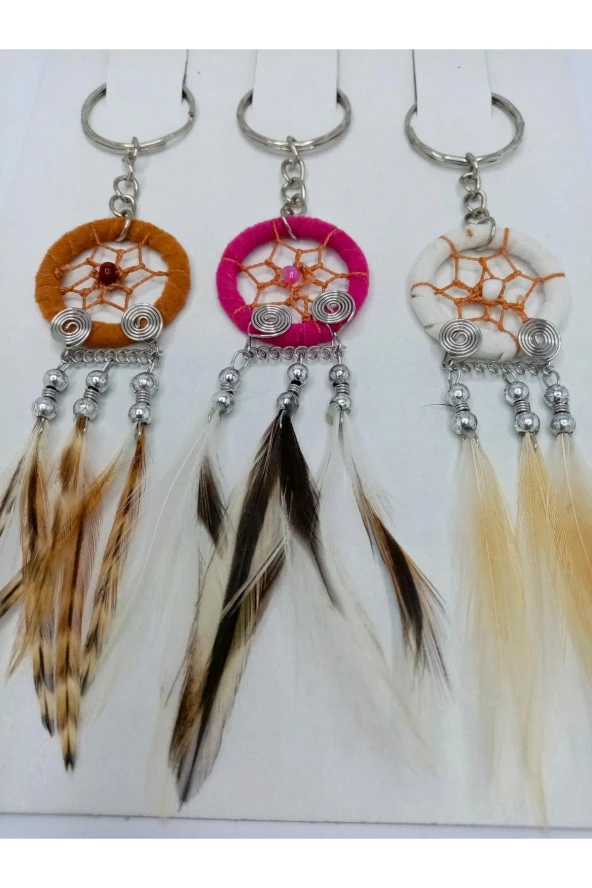 Dream Catcher Düş Kapanı Üç Renk Anahtarlık Hediye Paketi - Resim 10
