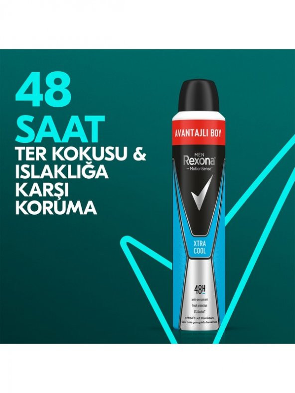 Rexona Erkek Sprey Deodorant Xtra Cool Antiperspirant Avantajlı Boy 200 ml - 2