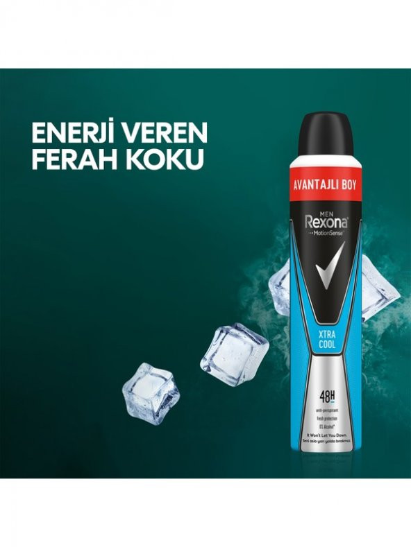 Rexona Erkek Sprey Deodorant Xtra Cool Antiperspirant Avantajlı Boy 200 ml - 5