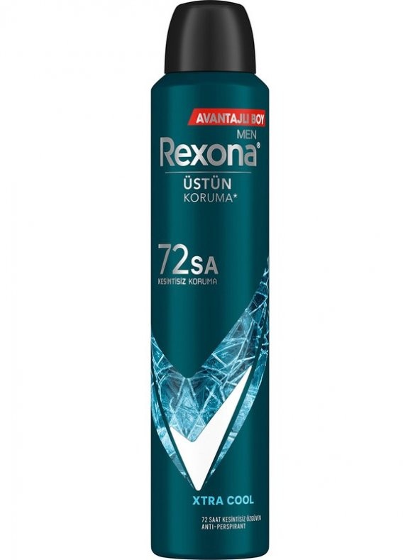 Rexona Erkek Deodorant Xtra Cool 72 Saat Kesintisiz Üstün Koruma 200 Ml