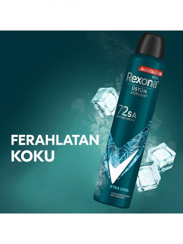 Rexona Erkek Deodorant Xtra Cool 72 Saat Kesintisiz Üstün Koruma 200 Ml - 4