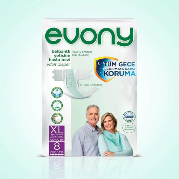 Evony Yetişkin Bezi X-Large 8Lı