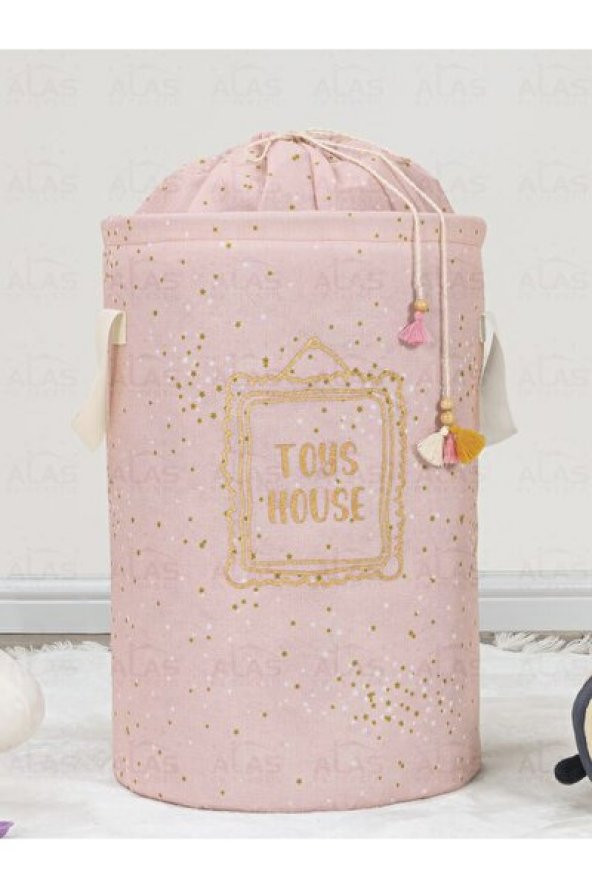 Baby Yuvarlak Torbalı Sepet Pembe