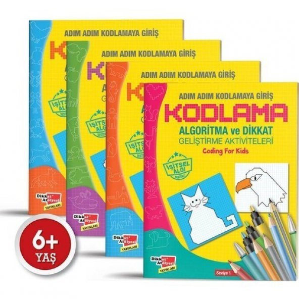 Dikkat Atölyesi Algoritma Temelli Adım Adım Kodlama 4lü Kitap Seti - 1