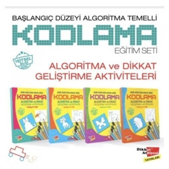 Dikkat Atölyesi Algoritma Temelli Adım Adım Kodlama 4lü Kitap Seti - 4