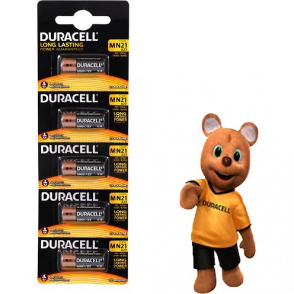 Duracell Garaj Kumandası Pili MN21 23A 12 Volt Alkaline Pil 5li