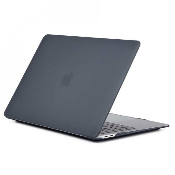 KNY Apple Macbook Pro 13.3 İnç 2020 İçin Msoft Kristal Ön Arka Koruyucu Kapak Siyah