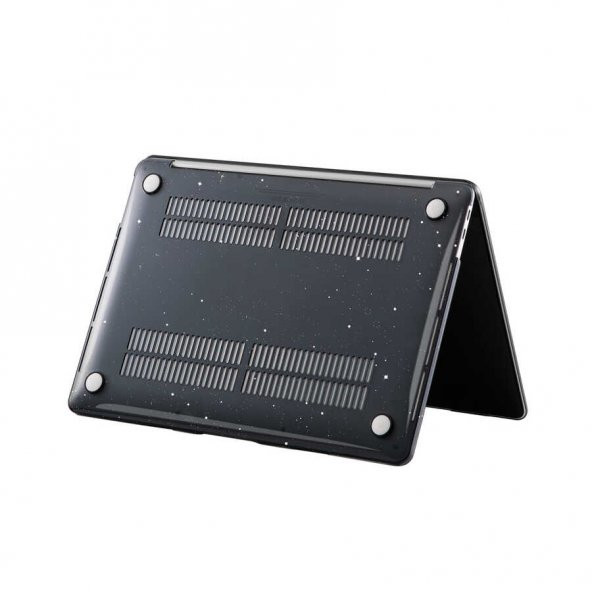KNY Apple Macbook 14.2 İnç 2021 A2442 İçin Msoft AllStar Ön Arka Koruyucu Kapak Siyah - 3