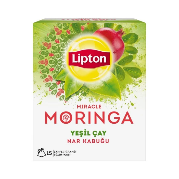 Lipton Moringa Yeşil Çay Nar Kabuğu 225 gr X 3 Adet