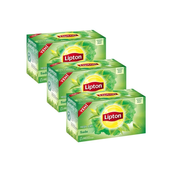 Lipton Yeşil Çay Sade Bitki Çayı 2li Paket - 9