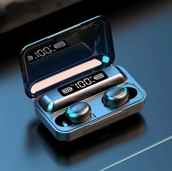 BTH-F9-5 yeni Bluetooth uyumlu 5.0 TWS Dijital Ekran Dokunmatik Kulaklık Su Geçirmez Kablosuz Kulaklık - 1