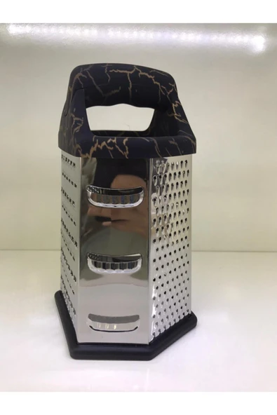 Penguen Siyah Mermer Desen 22x11.5 Cm Paslanmaz Çelik Altıgen Rende - 2