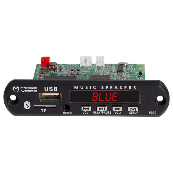 Magicvoice MP5 USB-SD-MMC-Bluetooth 12V-500mA Kumandalı Oto Teyp Çevirici Dijital Video Player Board - 4