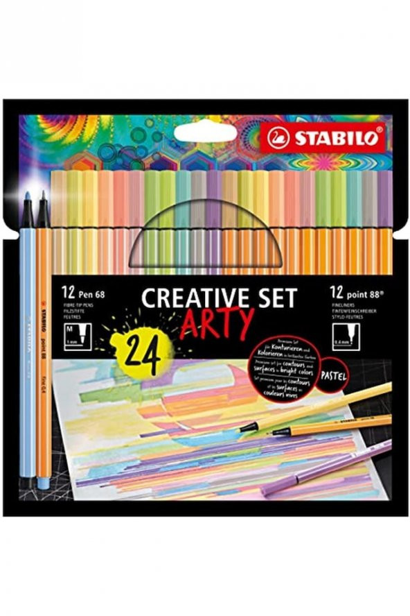 Stabilo Arty Kreatif Set 24 Lü Pen+Point