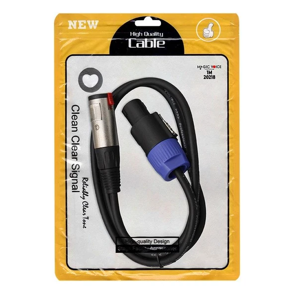 Powermaster LD384 Specon Erkek Canon Dişi Çevirici Dönüştürücü Ses Kablosu Soketli 1 Metre - 6