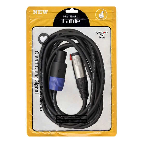 MAGİCVOİCE LD384 SPECON ERKEK - CANON DİŞİ ÇEVİRİCİ 3 METRE KABLO - 2