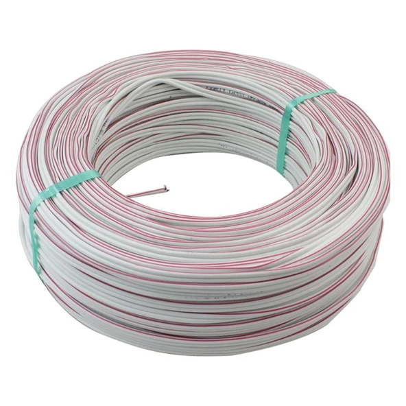 Ayt 2x0.75 100 Metre Hoparlör Kablosu Beyaz Ev Oto Ses Sistemi Hoparlörü Kablo - 3