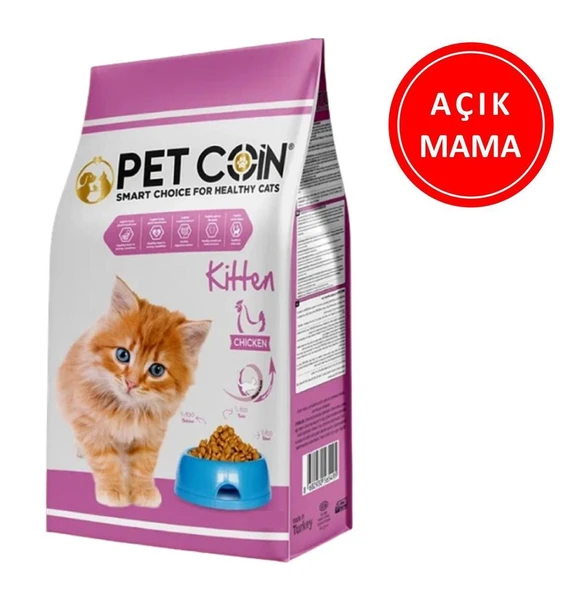 Petcoin Tavuk Etli Yavru Kedi Maması 1 Kg AÇIK ürün görseli 1