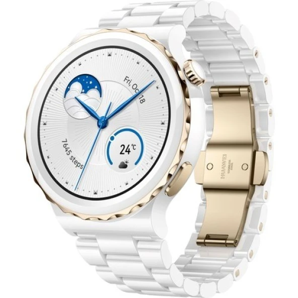 Huawei Watch GT 3 Pro 43mm Ceramic Akıllı Saat Beyaz Seramik