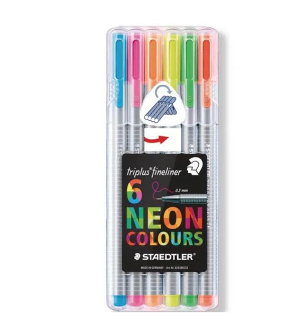 Staedtler Fineliner Triplus Üçgen 0.3 MM 6 Lı 334 SB6CS3