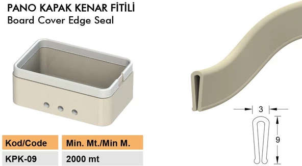 Contacall Bıçak Ağzı Testere Fitili Pano Kenar Contası Pano Kapak Fitili Oksit Sarı 25 Metre - 3