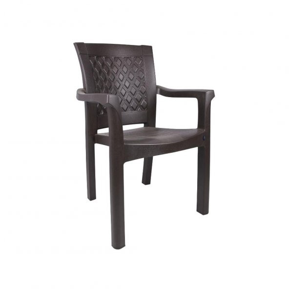 Mandella Ela Kutu Bacaklı Koltuk A Modeli (2 Adet)  Kahverengi ürün görseli