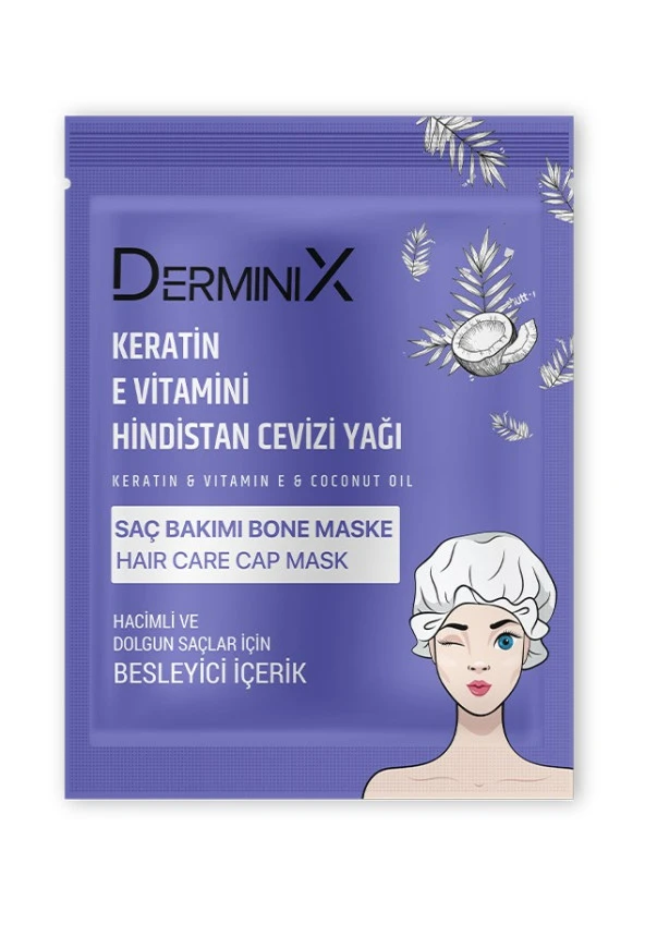 Derminix Keratin & E vitamini & Hindistan Cevizi Yağı Bone Saç Maskesi