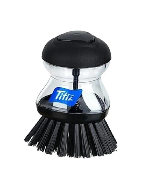 Titiz Deterjan Hazneli Bulaşık Fırçası Siyah TP-110