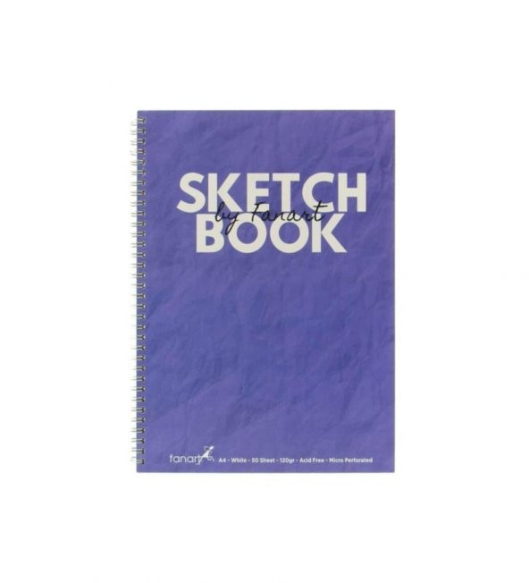 Fanart Academy Sketch Book 120 GR Spiralli 50 YP A4 Mor 8672