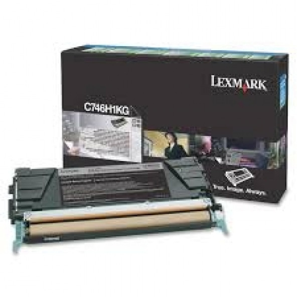 LEXMARK C746H1KG SİYAH ORJİNAL TONER C746 / C748 - YÜKSEK KAPASİTE - 1