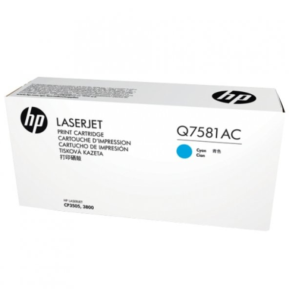 HP Q7581AC MAVİ ORJİNAL TONER - Laserjet 3600 / 3800 / CP3505 ürün görseli 1