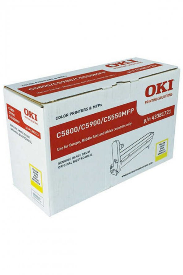 OKI C5800 / C5900 / C5550 43381721 SARI DRUM ÜNİTESİ ürün görseli 1