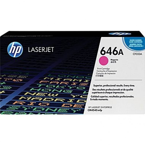 HP CF033A (646A) KIRMIZI ORJİNAL TONER - HP CM4540 TONER ürün görseli 1