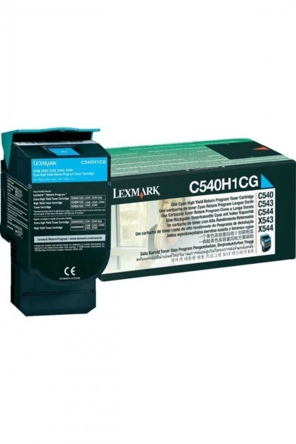 LEXMARK C540H1CG MAVİ ORJİNAL TONER C540/C544/X544/X546 ürün görseli 1