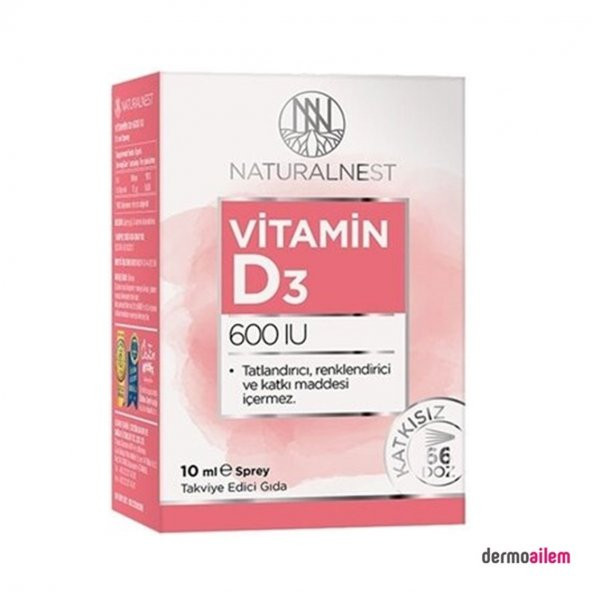 Naturalnest Vitamin D3 600 IU Sprey 10 ml