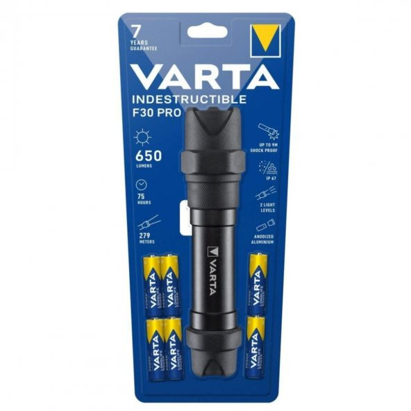 Varta 18714 Indestructible F30 Pro Led Pilli El Feneri