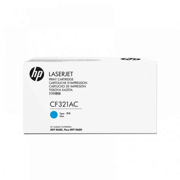 HP CF321AC (653A) MAVİ ORJİNAL TONER LaserJet M680 ürün görseli 1