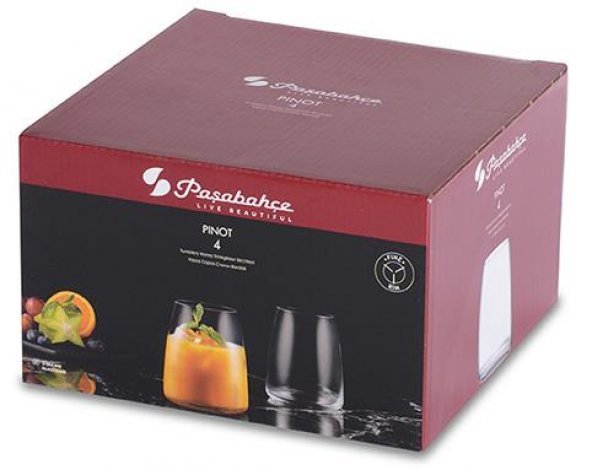 Paşabahçe 420742 Pinot Meşrubat Bardağı 4'lü 390 cc - 4