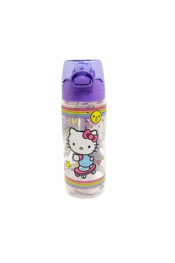 Hello Kity Lila Renk Plastik Matara-76825