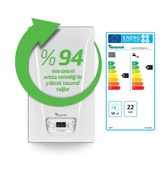Baymak Lunatec Premix 20 Kw (17.200 Kcal) Tam Yoğuşmalı Kombi - 4