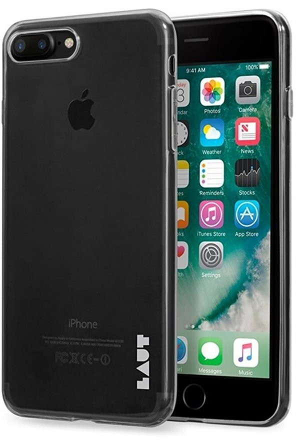 LAUT Lume iPhone 7 Plus İçin /iPhone 8 Plus İçin Kılıf, Ultra Siyah