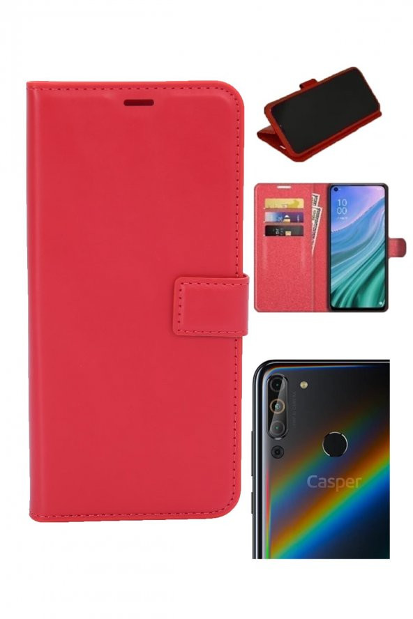 Casper Via X20 Uyumlu Kamera Korumalı Cüzdanlı ve Kapaklı Kılıf - 3
