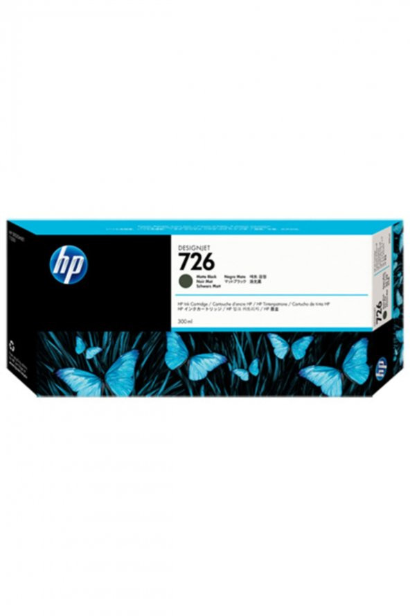 HP 726 CH575A MAT SİYAH ORJİNAL KARTUŞ - T1120 / T1200 / T1300